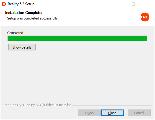 Installing Reality 5.4 | Zero Density Documentation
