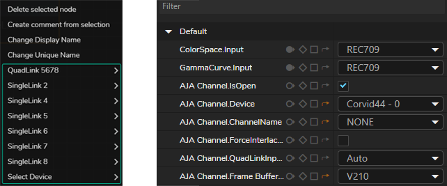 Left: Previous AJA Workflow | Right: New AJA Workflow with 5.4 SP2