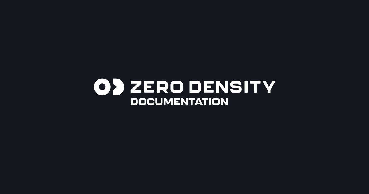 Zero Density Documentation